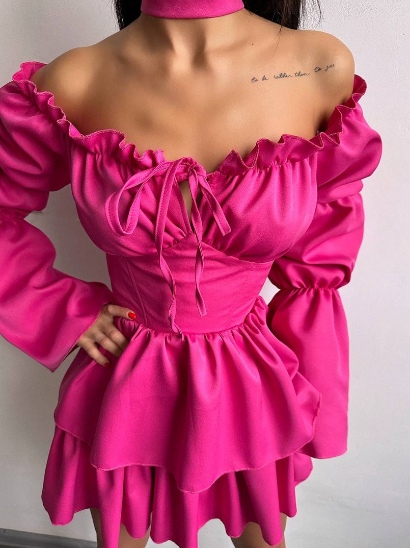 Сукня з чокером  | PUSHKA SHOP