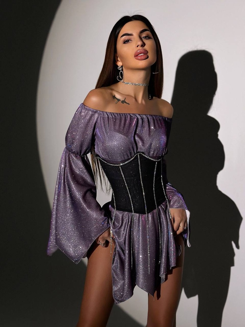 Сяючий комплект: сукня + корсет   Сяючий комплект: сукня + корсет   | PUSHKA SHOP