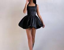 Атласна корсетна сукня міні  | PUSHKA SHOP