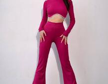 Комплект : штани кльош і топ , декорований бахромою зі страз Ручна робота Комплект : штани кльош і топ , декорований бахромою зі страз Ручна робота | PUSHKA SHOP