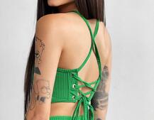 Трикотажный комплект: корсетный топ на косточках + леггинсы Трикотажный комплект: корсетный топ на косточках + леггинсы | PUSHKA SHOP