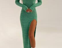 Трикотажна сукня міді зі шнурівкою на спинці Трикотажна сукня міді зі шнурівкою на спинці | PUSHKA SHOP