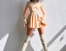 Сукня міні зі спідницею-сонцем  | PUSHKA SHOP