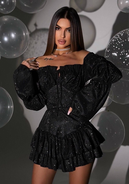 Сукня із пишною спідницею та воланами  | PUSHKA SHOP