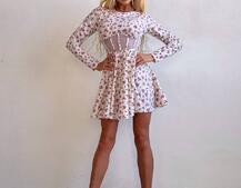 Корсетна сукня з пишною спідницею в квітковий Принт  | PUSHKA SHOP