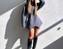 Тепле приталене худі з капюшоном на флісі + корсет на шнурівці Можна носити з корсетом та без Тепле приталене худі з капюшоном на флісі + корсет на шнурівці Можна носити з корсетом та без | PUSHKA SHOP