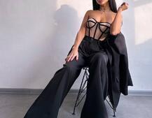 Костюм:  піджак на підкладці, штани+ корсет Костюм:  піджак на підкладці, штани+ корсет | PUSHKA SHOP