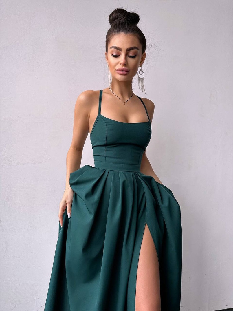 Сукня максі  зі шнурівкою на спинці Сукня максі  зі шнурівкою на спинці | PUSHKA SHOP