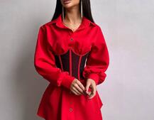 Приталена сорочка + корсет  | PUSHKA SHOP