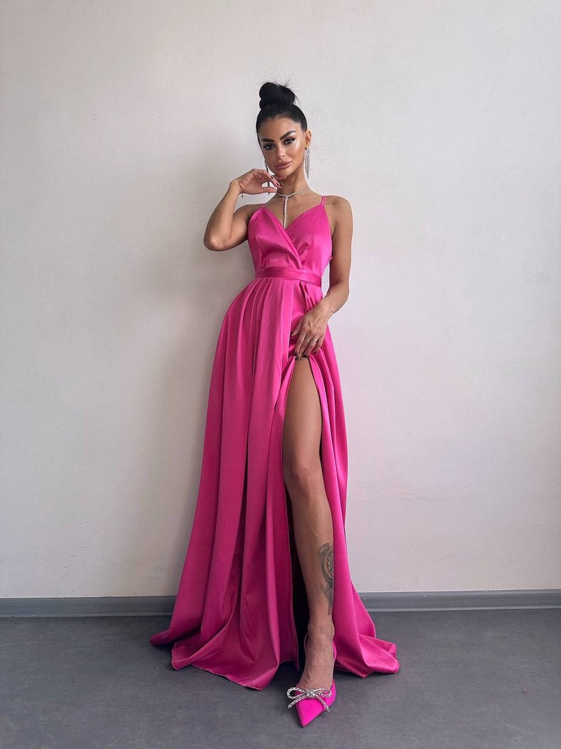 Атласна сукня максі  Атласна сукня максі  | PUSHKA SHOP