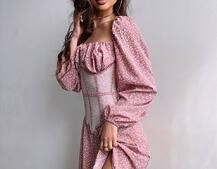 Сукня міні в квітковий принт + прозорий корсет  Сукня міні в квітковий принт + прозорий корсет  | PUSHKA SHOP