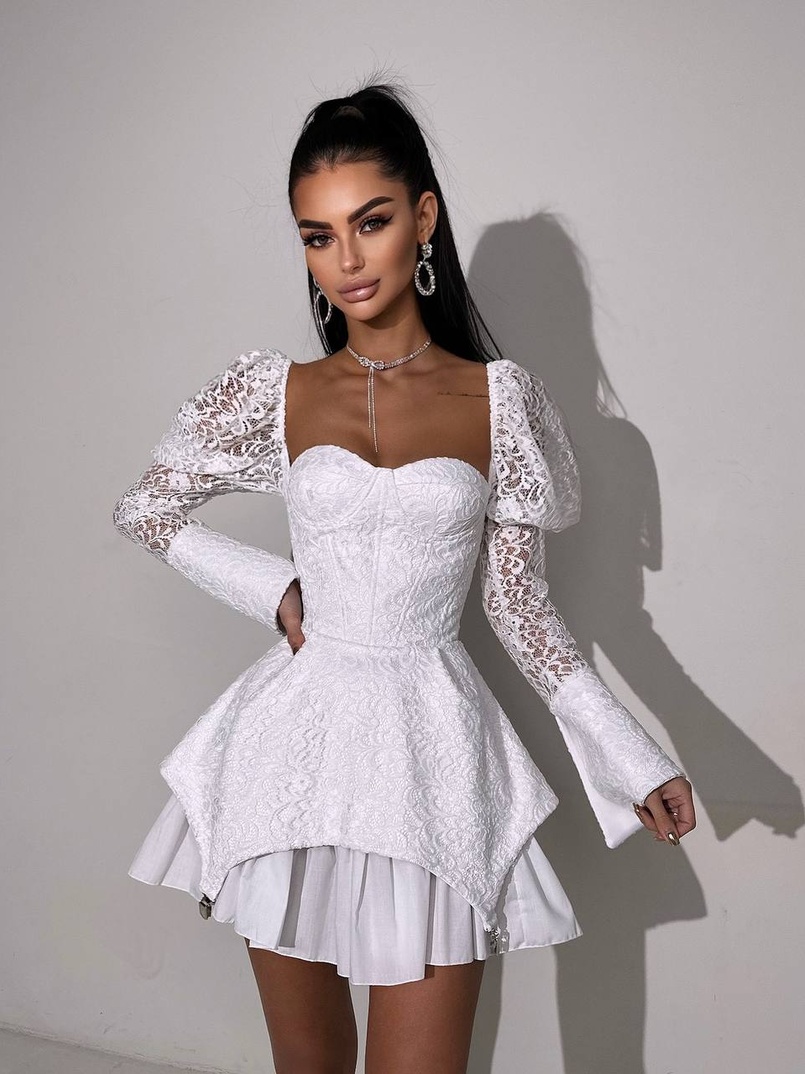 Мереживна сукня з чашечками  Мереживна сукня з чашечками  | PUSHKA SHOP