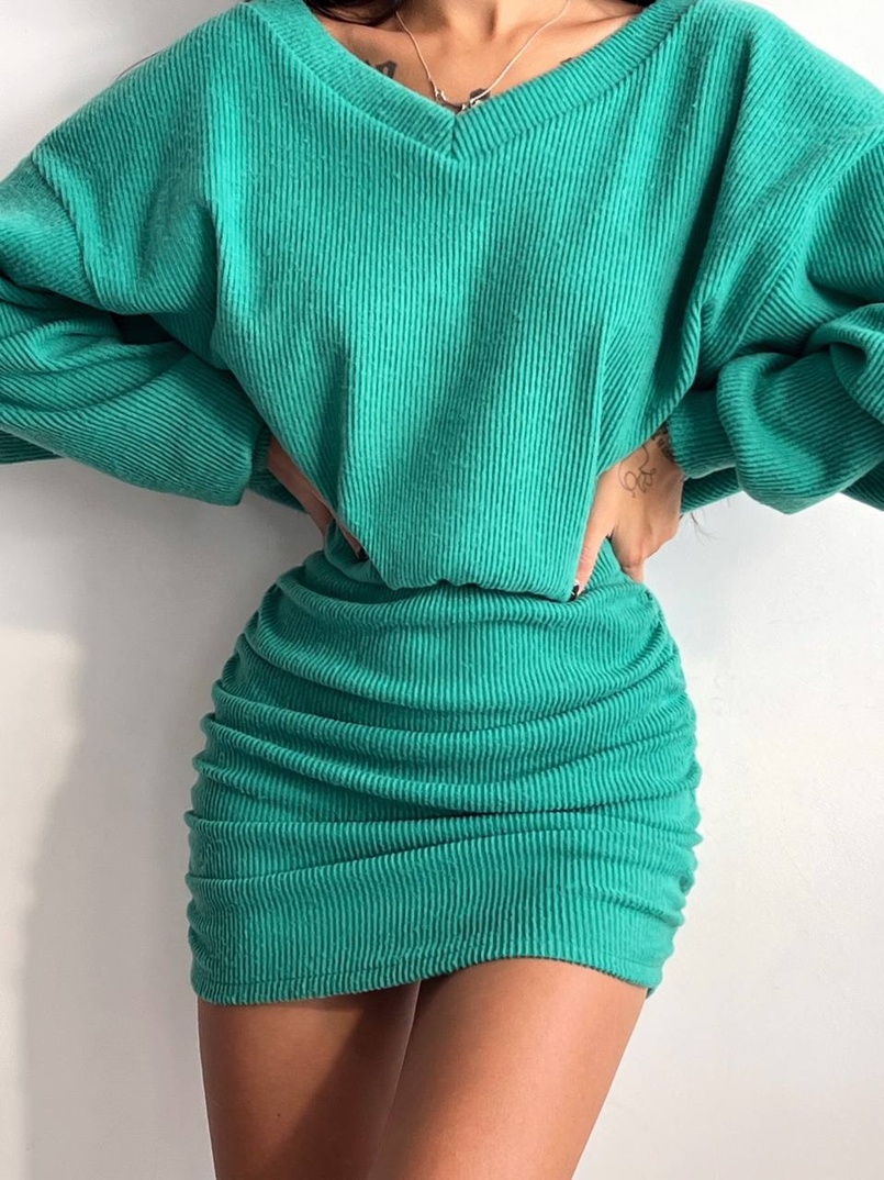 Сукня міні із теплого трикотажу Сукня міні із теплого трикотажу | PUSHKA SHOP