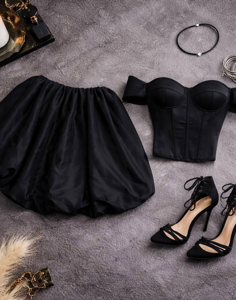 Комплект : корсет  з чашечками+ спідниця балон  | PUSHKA SHOP