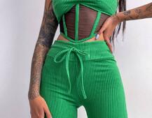 Трикотажный комплект: корсетный топ на косточках + леггинсы Трикотажный комплект: корсетный топ на косточках + леггинсы | PUSHKA SHOP