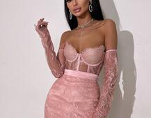 Мереживний комплект: корсет + спідниця   | PUSHKA SHOP