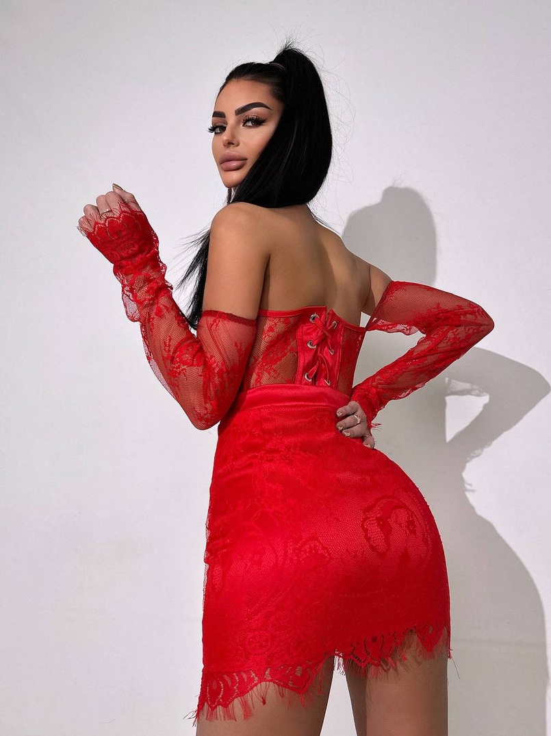 Мереживний комплект: корсет + спідниця   Мереживний комплект: корсет + спідниця   | PUSHKA SHOP