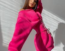 Худи на флисе + корсет на шнуровке  Худи на флисе + корсет на шнуровке  | PUSHKA SHOP