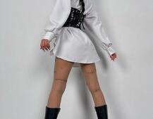 Приталена сорочка + корсет   Приталена сорочка + корсет   | PUSHKA SHOP