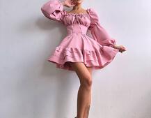 Сукня з воланами та шнурівкою  по спинці Сукня з воланами та шнурівкою  по спинці | PUSHKA SHOP