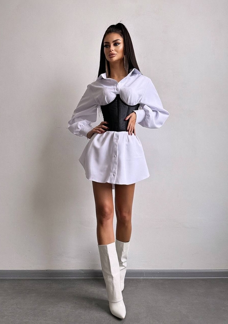 Приталена сорочка + корсет  | PUSHKA SHOP