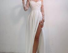 Сукня максі з паєтками та розрізом на спідниці | PUSHKA SHOP