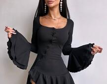 Сукня з з воланами на ґудзиках  Сукня з з воланами на ґудзиках  | PUSHKA SHOP