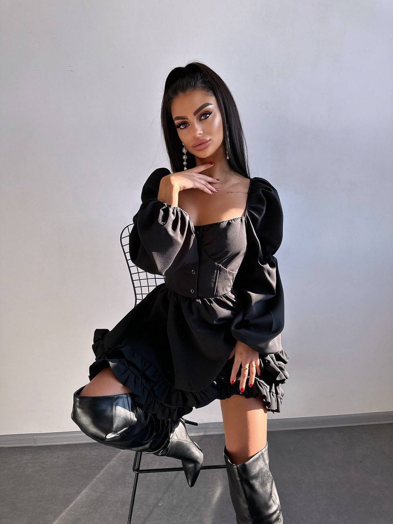 Лялькова сукня з пишною спідницею та корсетним верхом  | PUSHKA SHOP