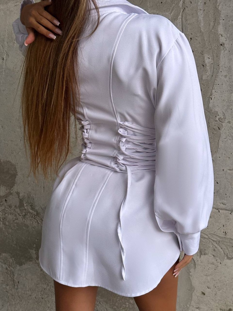 Сукня-сорочка зі шнурівкою Сукня-сорочка зі шнурівкою | PUSHKA SHOP