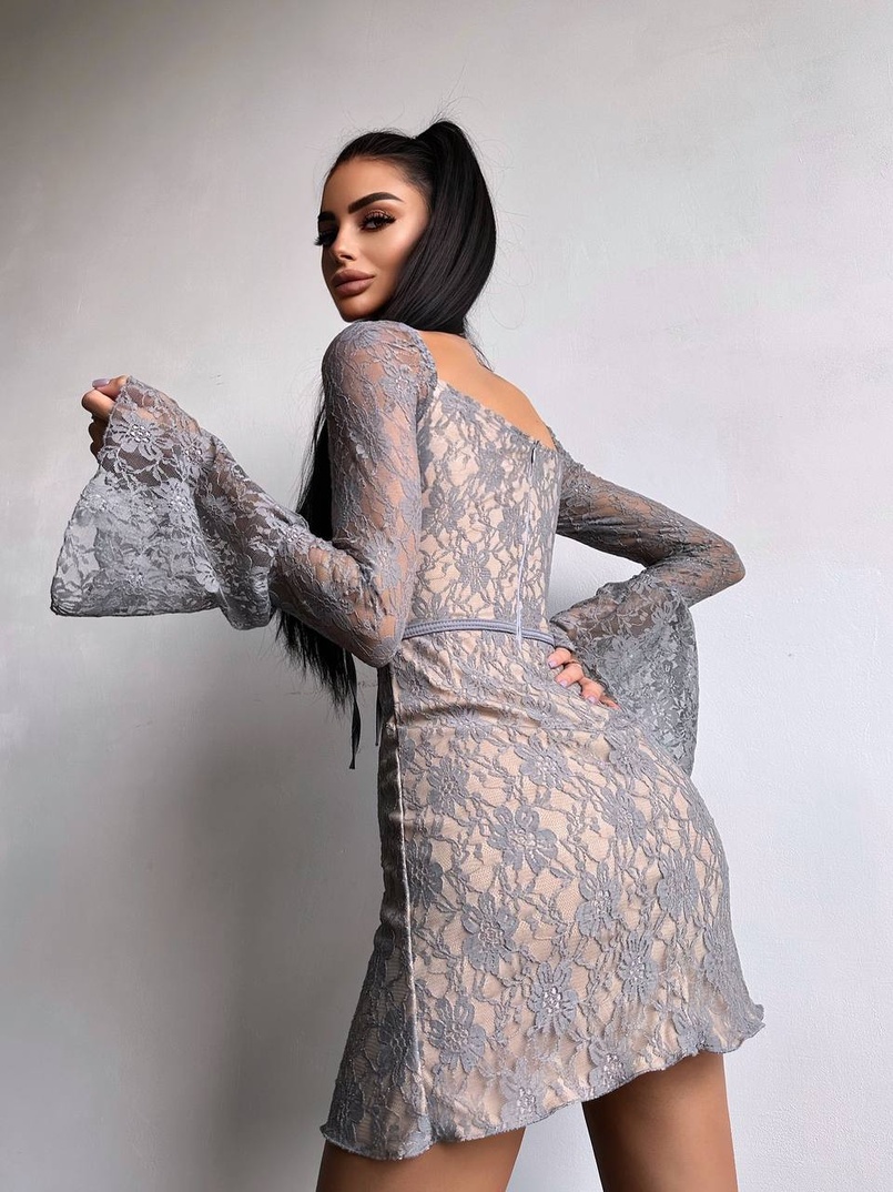 Мереживна сукня міні з чашечками    | PUSHKA SHOP