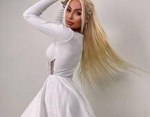 Трикотажна корсетна сукня з мереживом та пишною спідницею  Трикотажна корсетна сукня з мереживом та пишною спідницею  | PUSHKA SHOP