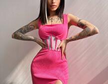 Сукня-міді  з елементами корсету   Сукня-міді  з елементами корсету   | PUSHKA SHOP