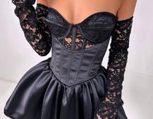 Комплект: мереживний корсет бюстьє + корсетна спідниця Комплект: мереживний корсет бюстьє + корсетна спідниця | PUSHKA SHOP