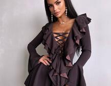 Сукня з з воланами на ґудзиках  Сукня з з воланами на ґудзиках  | PUSHKA SHOP