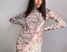 Сукня міді з принтом  Сукня міді з принтом  | PUSHKA SHOP