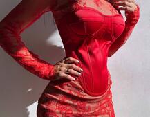 Комплект: мереживна сукня міні + корсет Комплект: мереживна сукня міні + корсет | PUSHKA SHOP