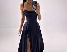 Атласний комплект: корсет + спідниця максі  | PUSHKA SHOP