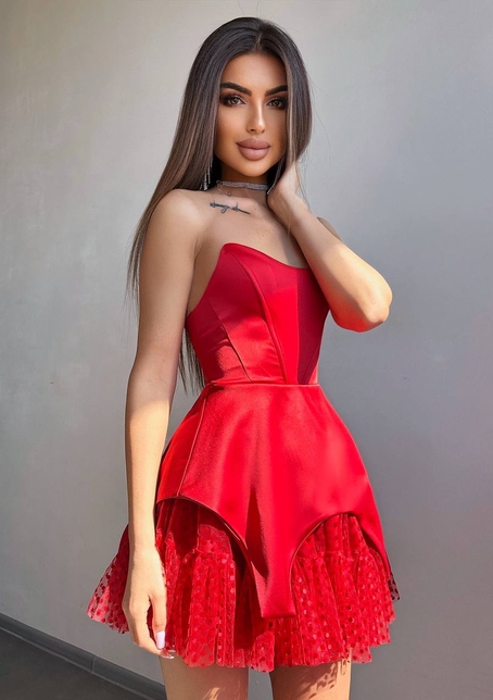 Атласна корсетна сукня  Атласна корсетна сукня  | PUSHKA SHOP