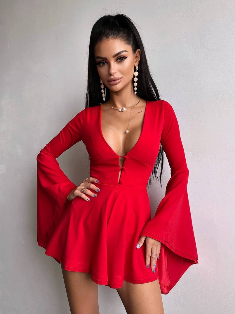 Ромпер з розкльошеними рукавами  Ромпер з розкльошеними рукавами  | PUSHKA SHOP