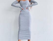 Облягаюча сукня міді з чашками з ефектом push up | PUSHKA SHOP