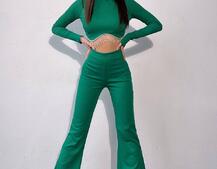 Комплект : штани кльош і топ , декорований бахромою зі страз Ручна робота Комплект : штани кльош і топ , декорований бахромою зі страз Ручна робота | PUSHKA SHOP