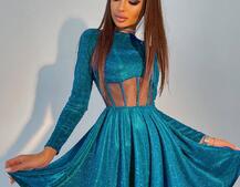 Приталена блискуча сукня з корсетною вставкою та пишною спідницею-сонцем Приталена блискуча сукня з корсетною вставкою та пишною спідницею-сонцем | PUSHKA SHOP