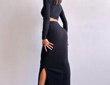 Комплект: топ + спідниця с розрізами  Комплект: топ + спідниця с розрізами  | PUSHKA SHOP