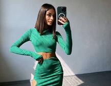 Комплект: топ + спідниця із зав‘язками на ніжку  | PUSHKA SHOP