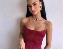 Корсетна сукня міді  | PUSHKA SHOP