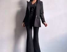 Костюм: піджак на підкладці, штани кльош+ жилет  Костюм: піджак на підкладці, штани кльош+ жилет  | PUSHKA SHOP