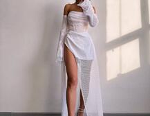 Комплект: корсет з рукавами + спідниця максі Комплект: корсет з рукавами + спідниця максі | PUSHKA SHOP