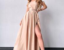 Сукня максі  з розрізом на спідниці  Сукня максі  з розрізом на спідниці  | PUSHKA SHOP