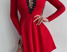 Сукня міні зі шнурівкою  Сукня міні зі шнурівкою  | PUSHKA SHOP