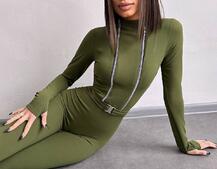 Облягаючий комбінезон з двома змійками та застібкою на талії Облягаючий комбінезон з двома змійками та застібкою на талії | PUSHKA SHOP